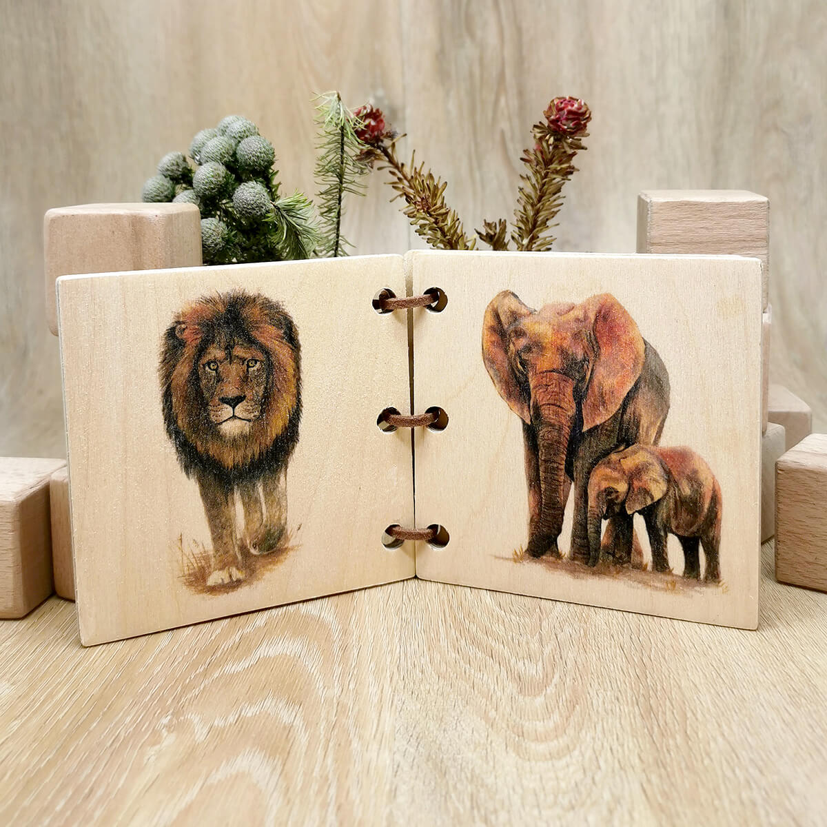 Wooden Baby Book - Big Five
