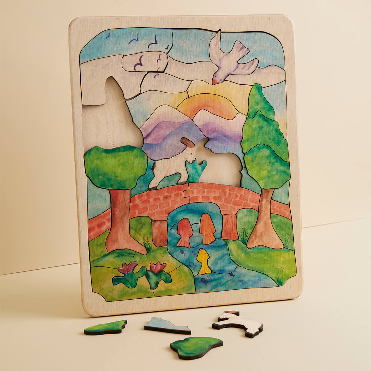 Wooden Waldorf Inspired Large Picture Puzzles