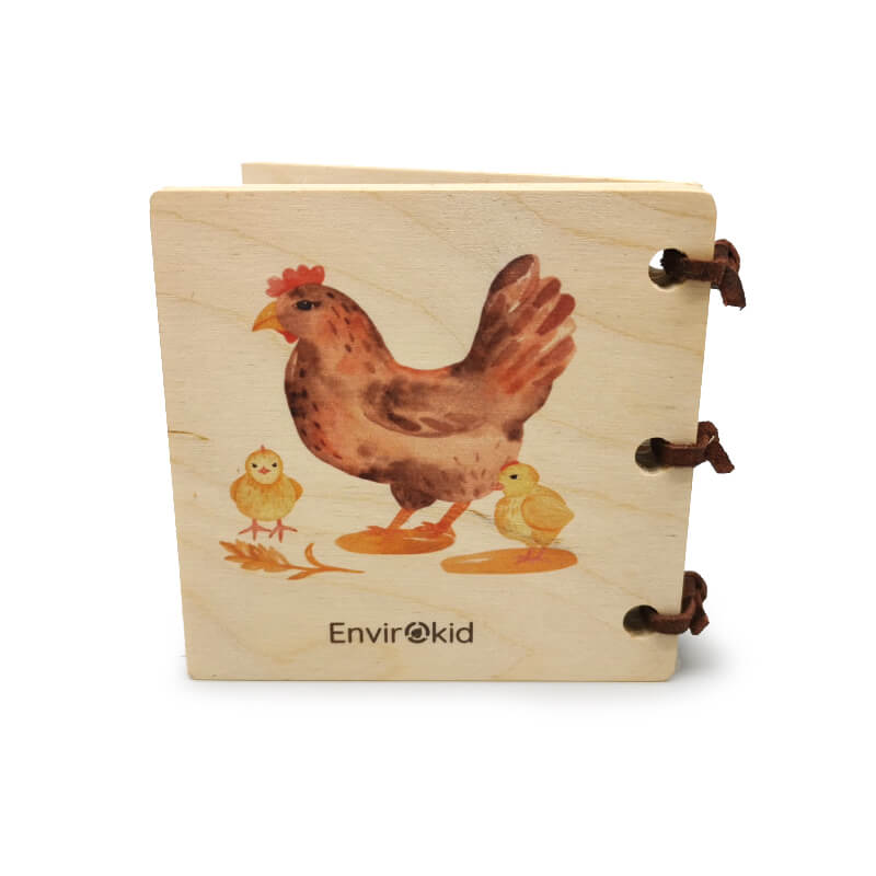 Wooden Baby Book - Farm Friends