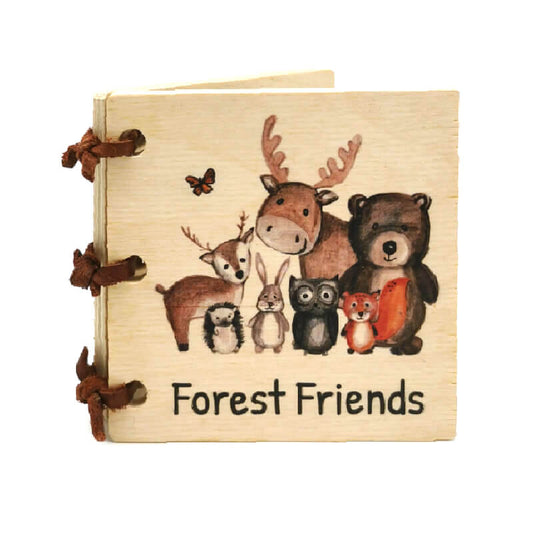 Wooden Baby Book - Forest Friends