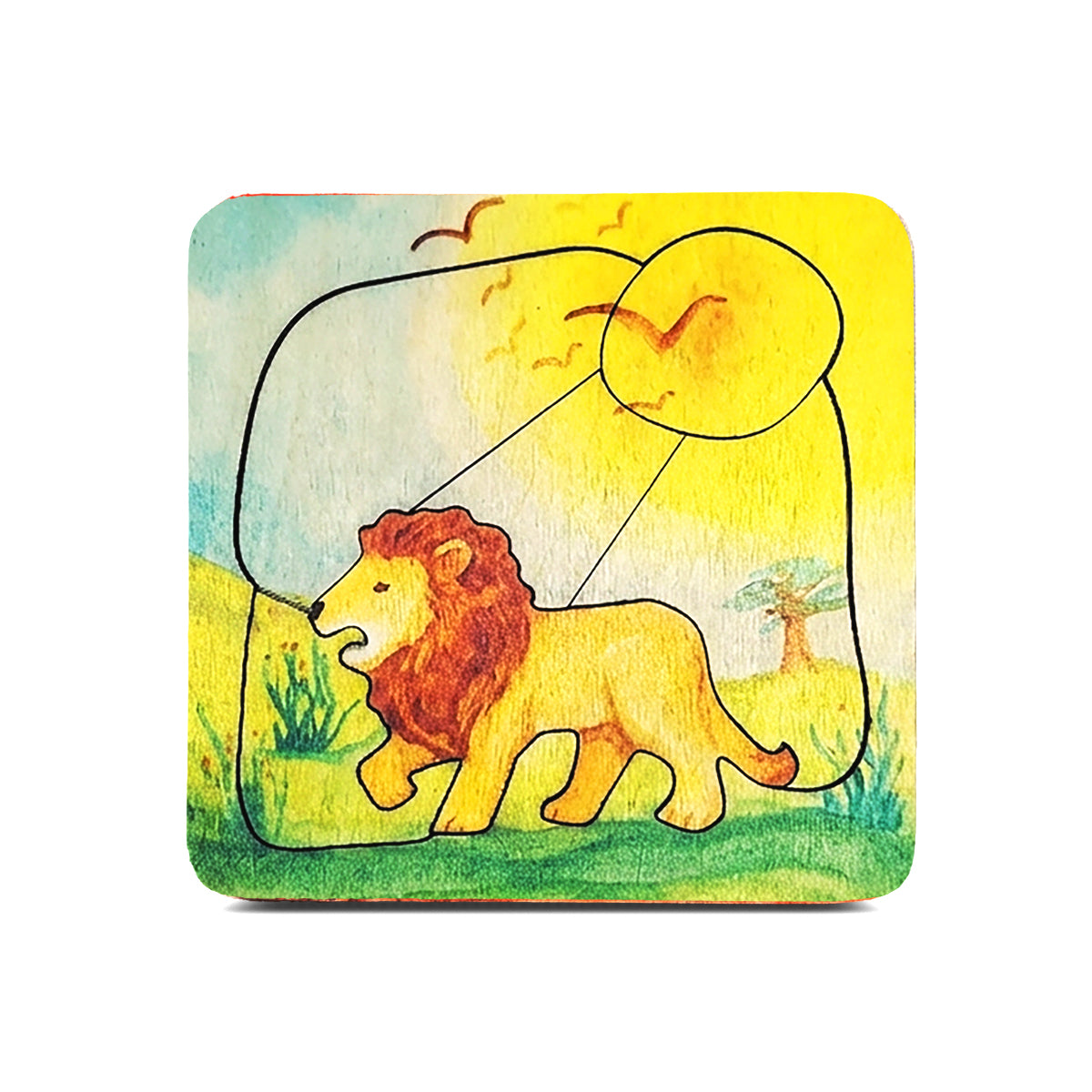 Wooden Waldorf Inspired Baby Picture Puzzles
