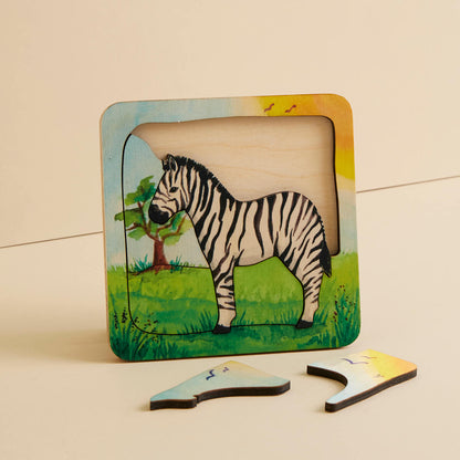 Wooden Waldorf Inspired Baby Picture Puzzles