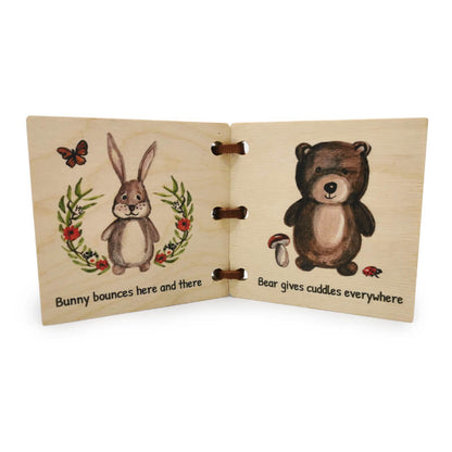 Wooden Baby Book - Forest Friends