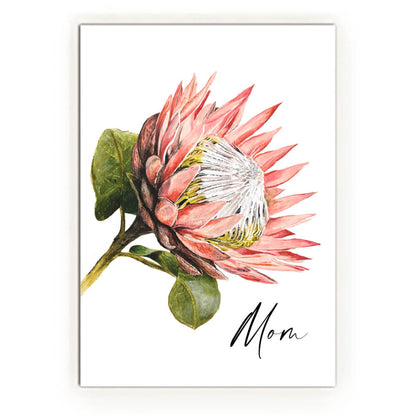King Protea Mothers Day A6 Gift Card