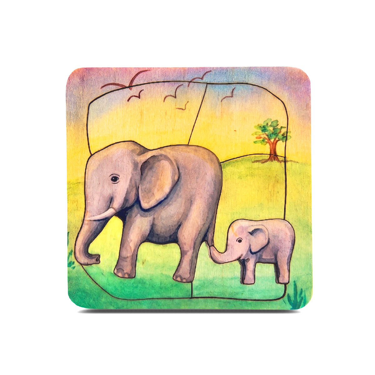 Wooden Waldorf Inspired Baby Picture Puzzles