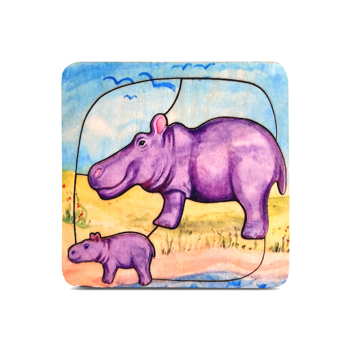 Wooden Waldorf Inspired Baby Picture Puzzles