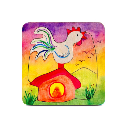 Wooden Waldorf Inspired Baby Picture Puzzles
