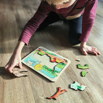 Wooden Waldorf Inspired Medium Picture Puzzles